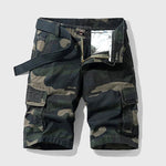 Matthias Camo Cargo Shorts with Belt