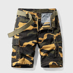 Matthias Camo Cargo Shorts with Belt