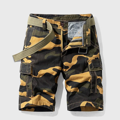 Matthias Camo Cargo Shorts with Belt
