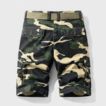Matthias Camo Cargo Shorts with Belt