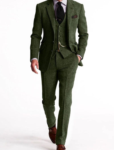 Andreas Three-Piece Herringbone Tweed Suit