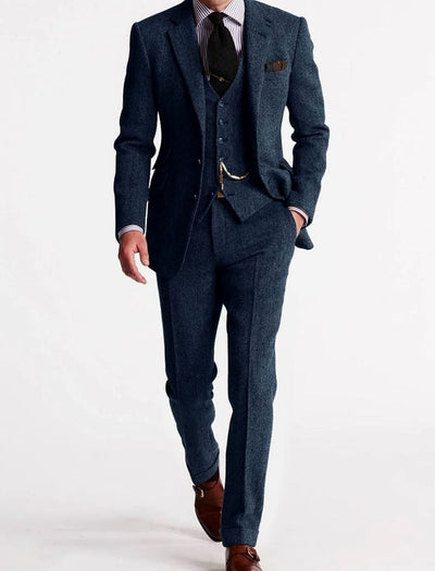 Andreas Three-Piece Herringbone Tweed Suit