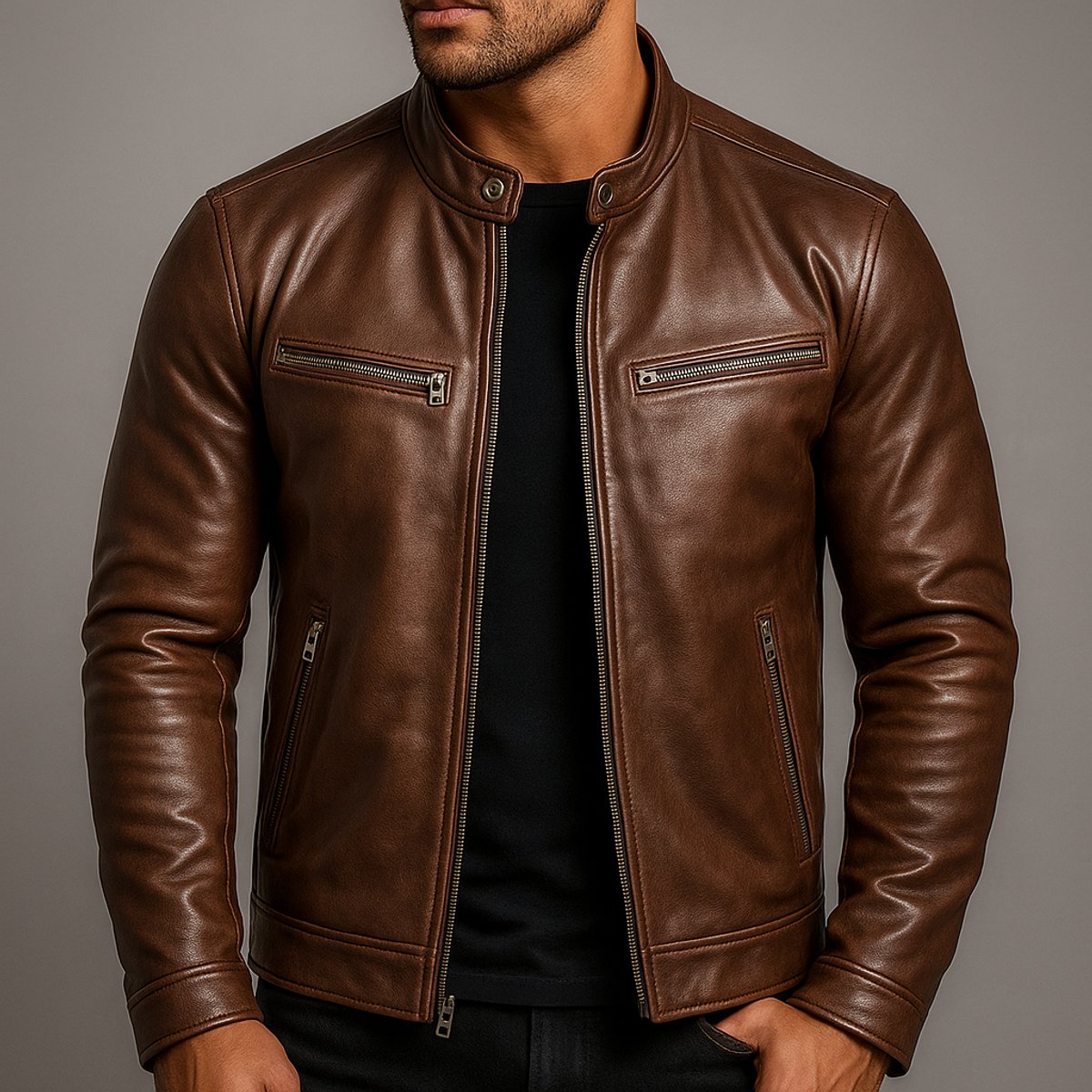 Maximilian Vintage Genuine Leather Biker Jacket