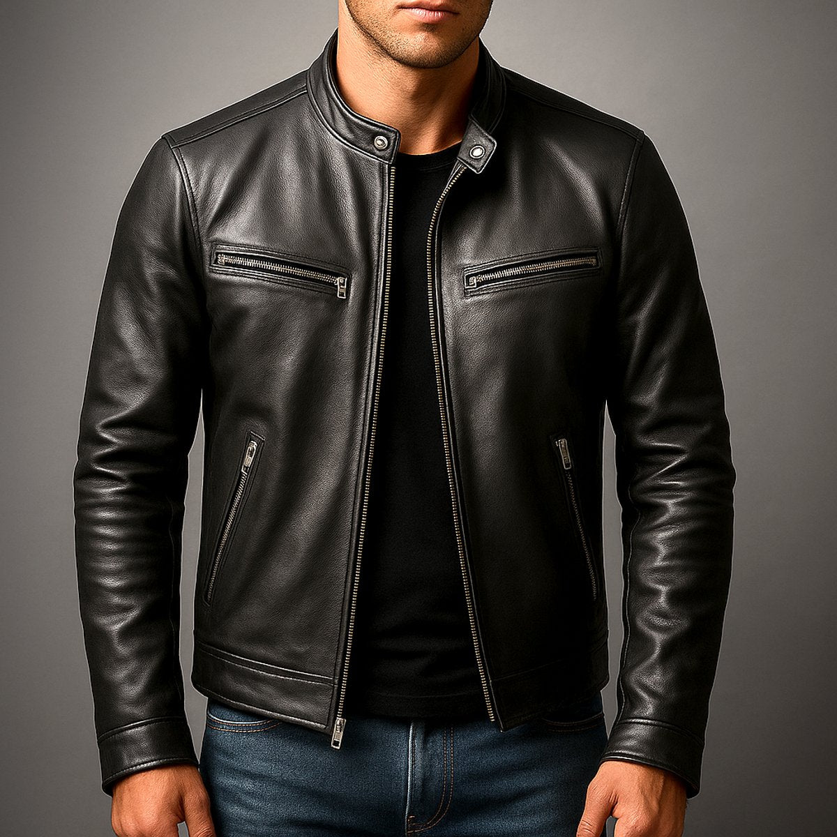 Maximilian Vintage Genuine Leather Biker Jacket