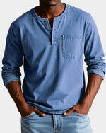 Matthias Vintage Long-Sleeve Henley Shirt
