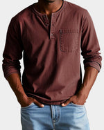 Matthias Vintage Long-Sleeve Henley Shirt