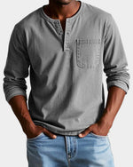 Matthias Vintage Long-Sleeve Henley Shirt