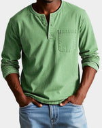 Matthias Vintage Long-Sleeve Henley Shirt