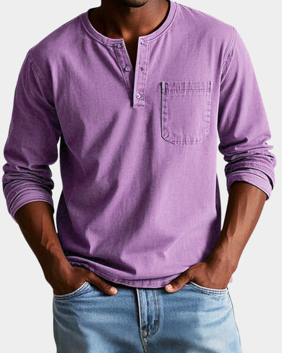 Matthias Vintage Long-Sleeve Henley Shirt