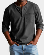Matthias Vintage Long-Sleeve Henley Shirt