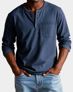 Matthias Vintage Long-Sleeve Henley Shirt