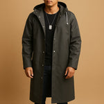 Tobias Waterproof Hooded Long Rain Jacket