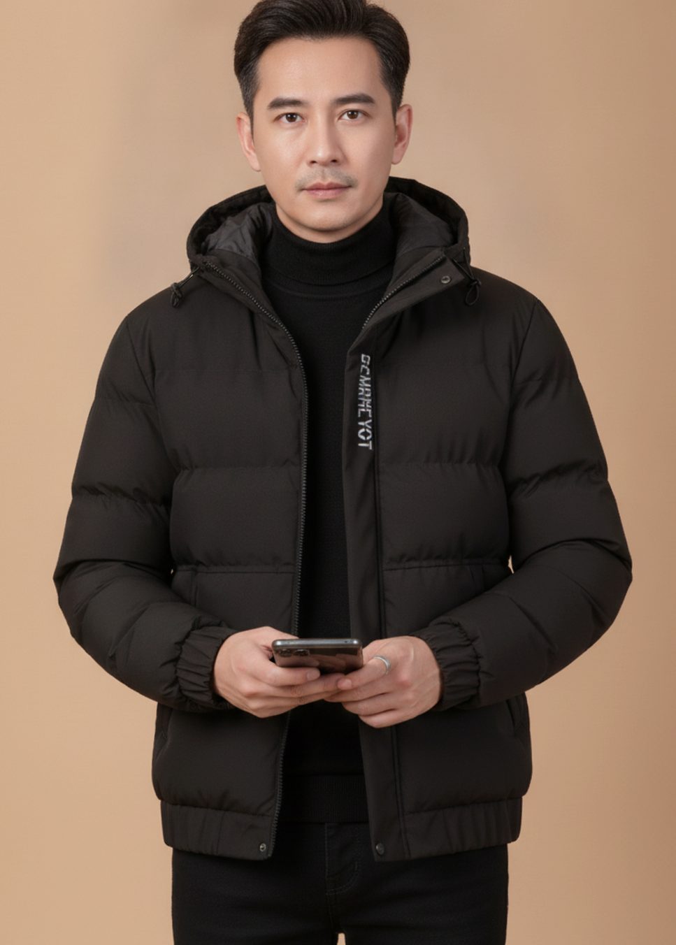 Christian Quilted Insulated Hooded Winter Jacket