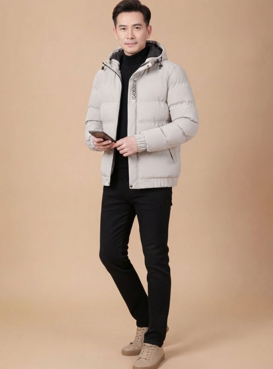Christian Quilted Insulated Hooded Winter Jacket