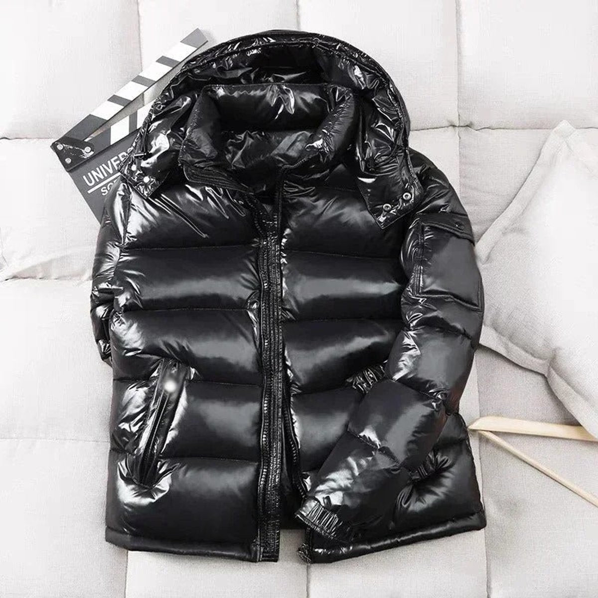 Moritz Shiny Hooded Down Puffer Jacket
