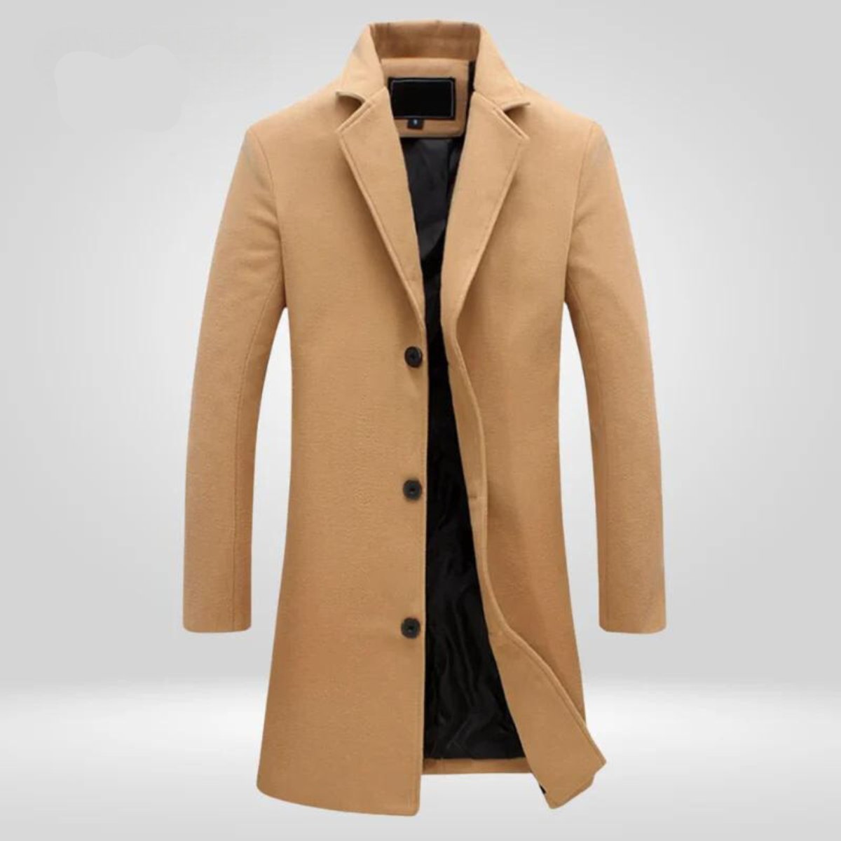 Florian Single-Breasted Long Wool Coat