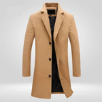 Florian Single-Breasted Long Wool Coat
