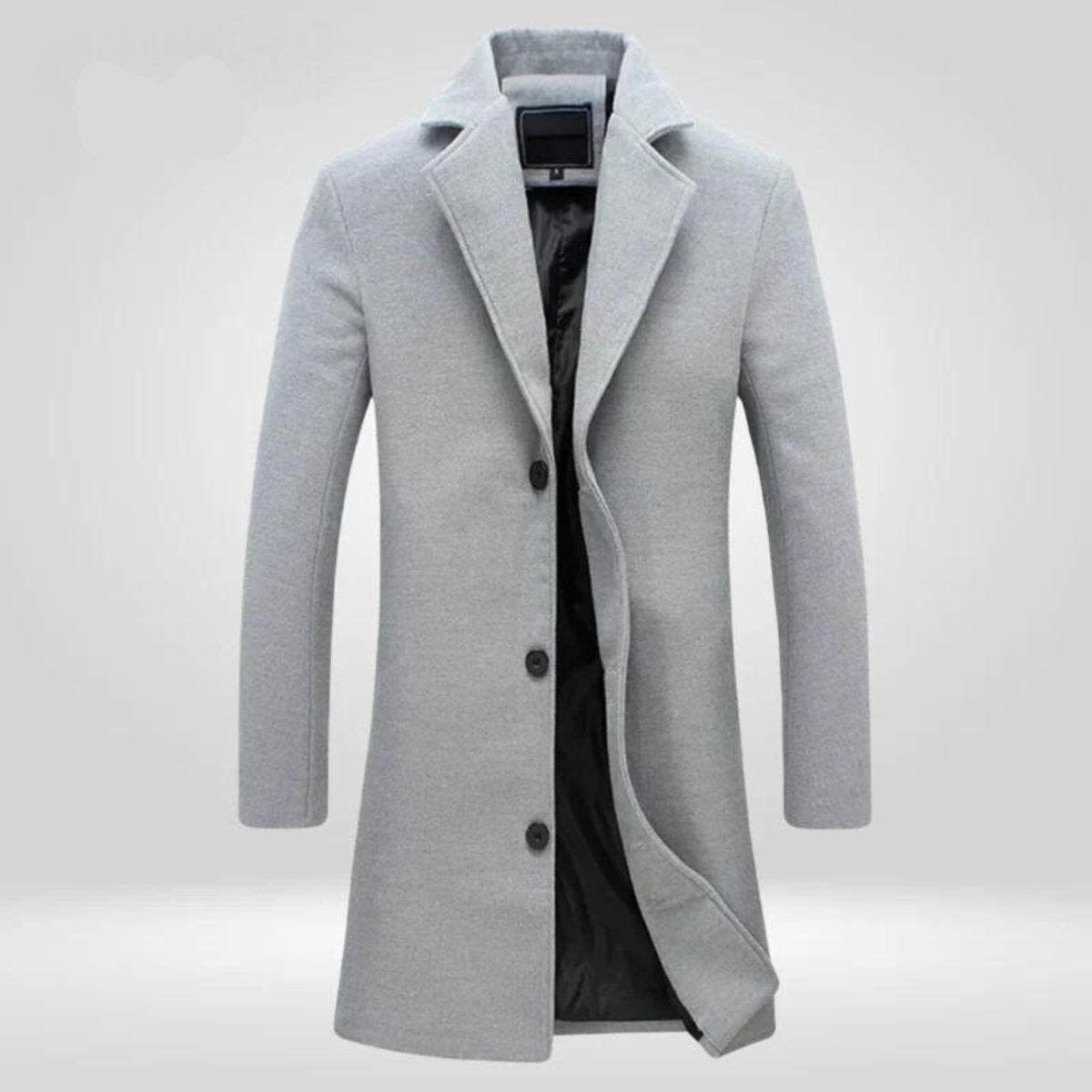 Florian Single-Breasted Long Wool Coat