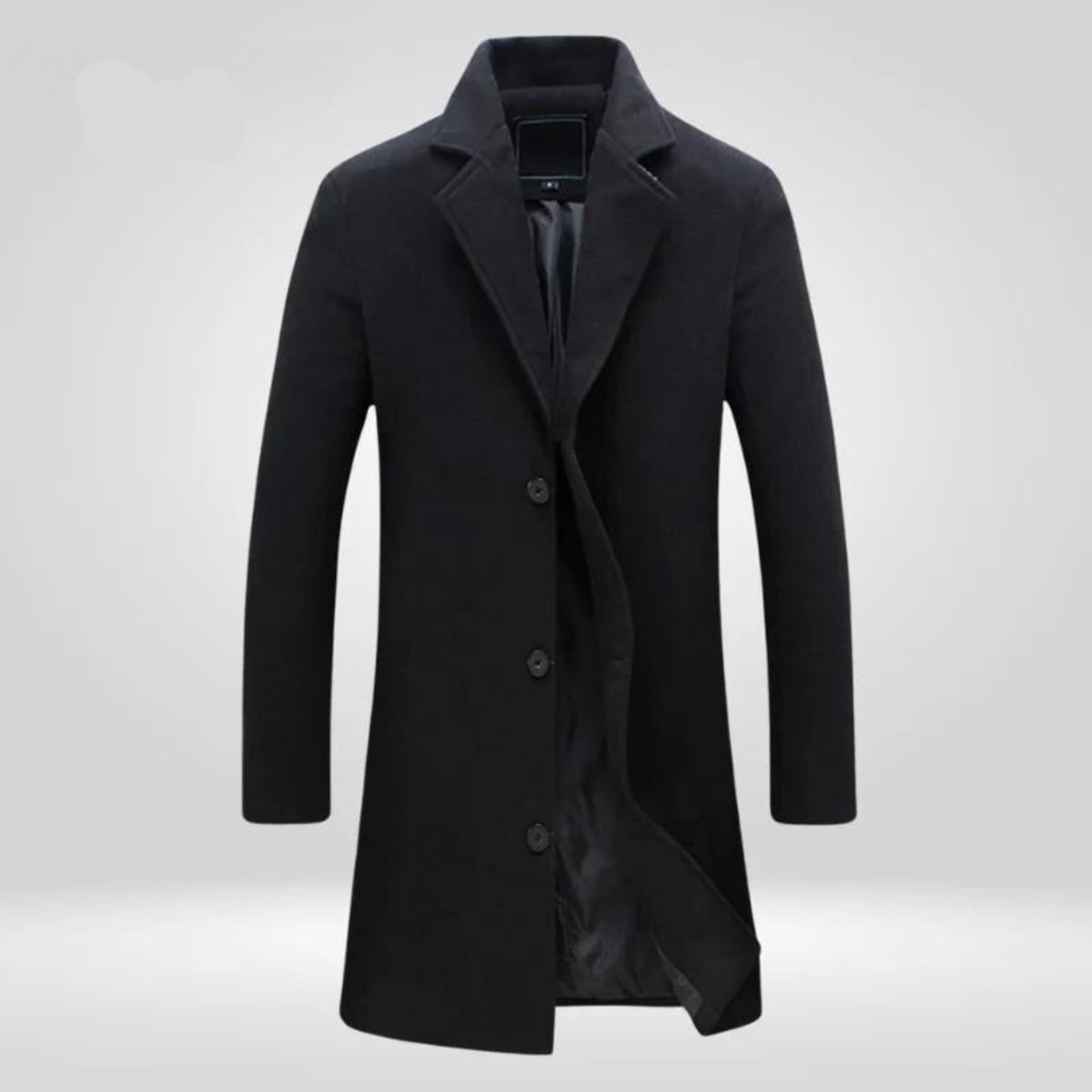 Florian Single-Breasted Long Wool Coat