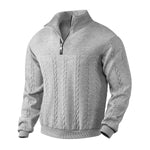 Andreas Cable Knit Quarter-Zip Sweater