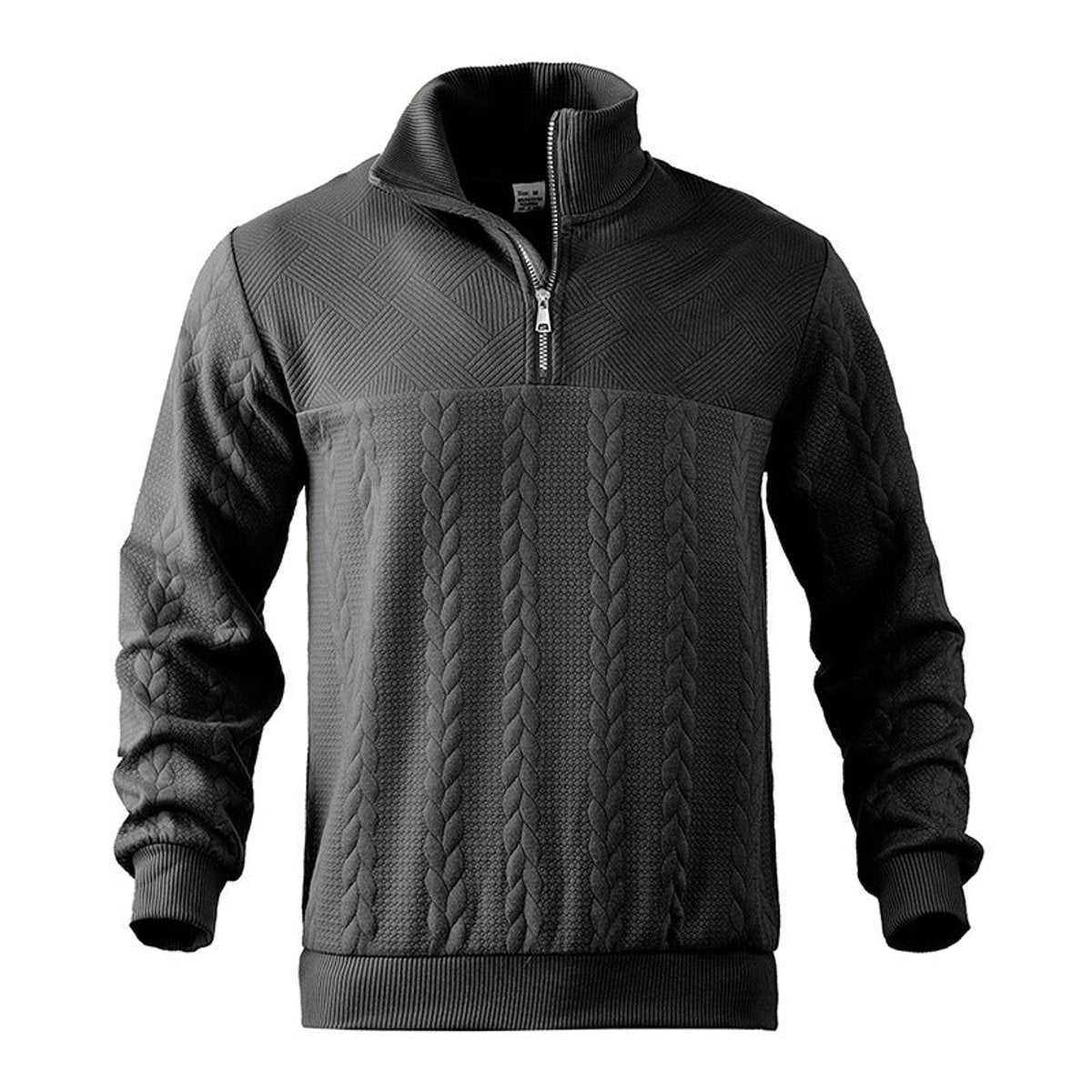 Andreas Cable Knit Quarter-Zip Sweater