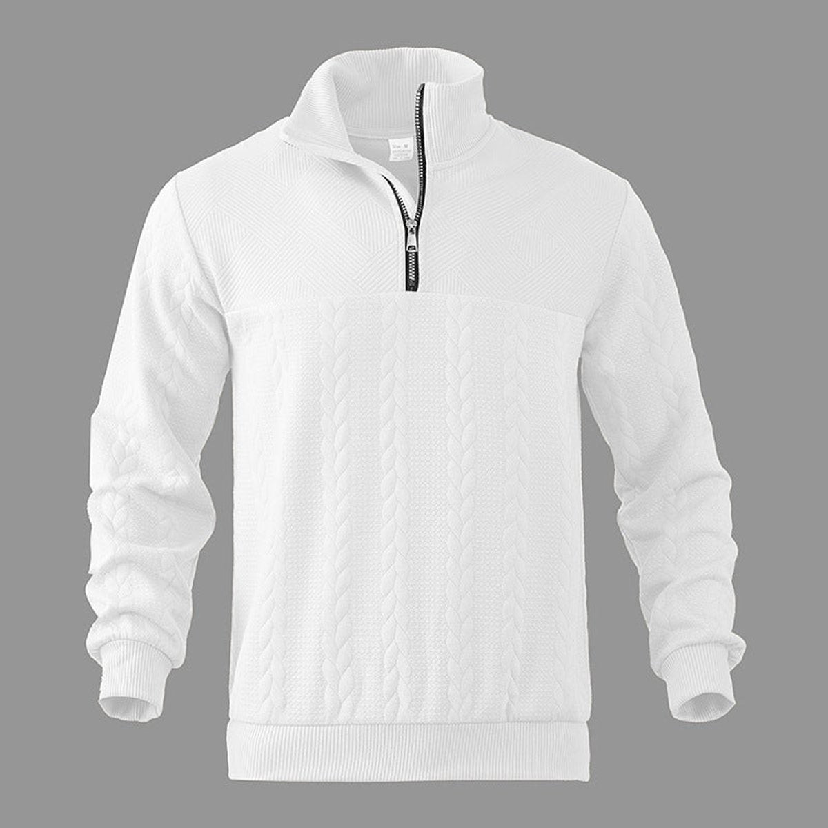 Andreas Cable Knit Quarter-Zip Sweater