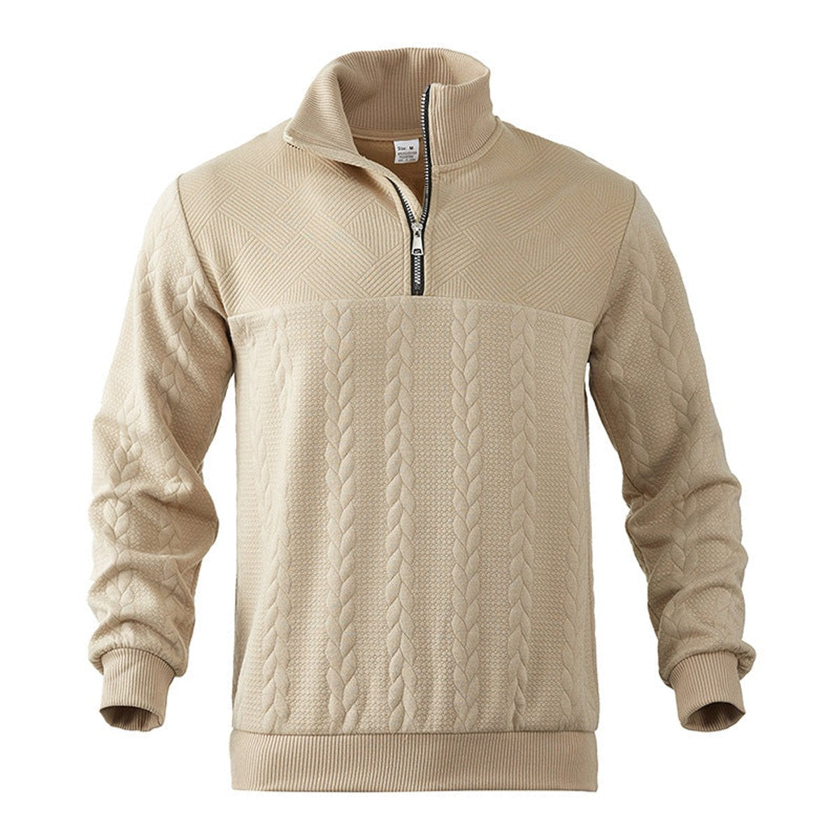 Andreas Cable Knit Quarter-Zip Sweater