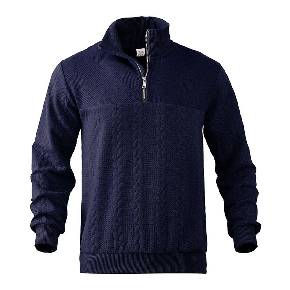Andreas Cable Knit Quarter-Zip Sweater