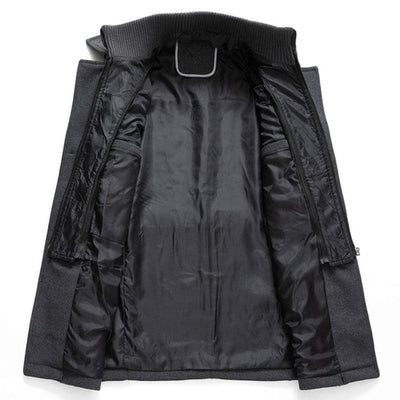 Lukas Two-Piece Slim-Fit Wool Coat with Knit Collar