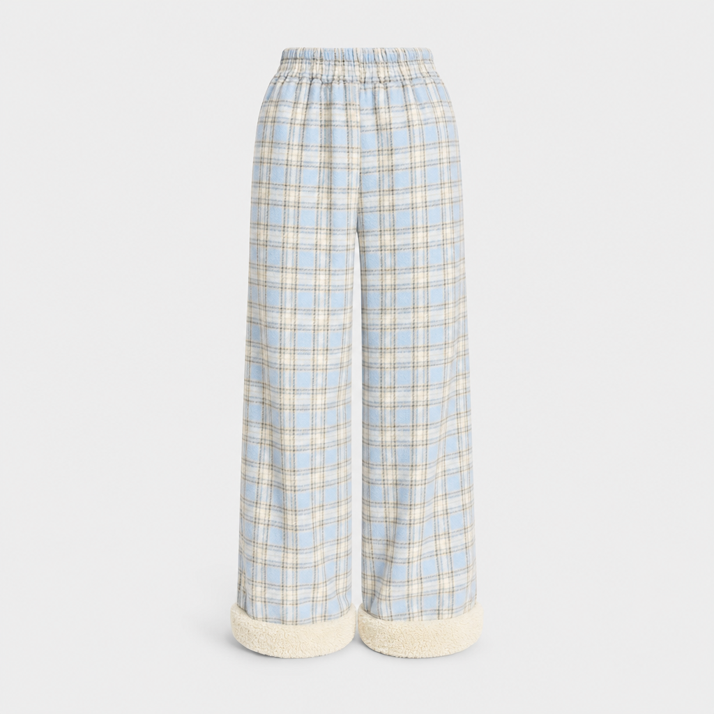 Blythe checked wide leg trousers, product shot