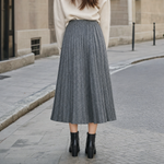 Marlowe pleated midi skirt, back view