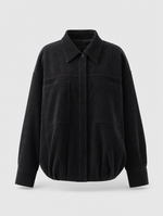Farrow corduroy shirt jacket in black, product shot