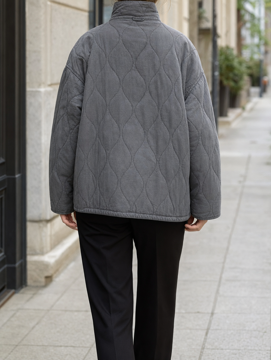 Aldridge quilted utility jacket, back view