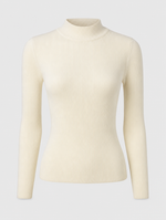 Tenby ribbed knit sweater in ivory, product shot