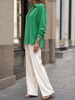 Kelmscott silk-touch shirt, side profile view