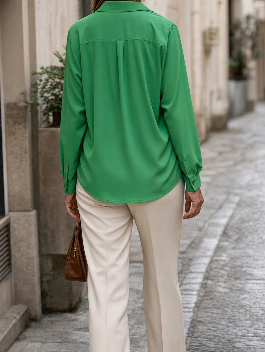 Kelmscott silk-touch shirt, back view