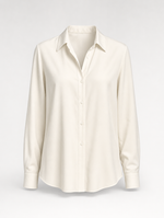 Kelmscott silk-touch shirt in ivory, product shot