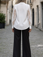 Hollis lace panel blouse, back view