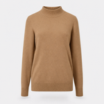 Roswell soft knit turtleneck in camel, product shot