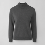 Roswell soft knit turtleneck in charcoal, product shot