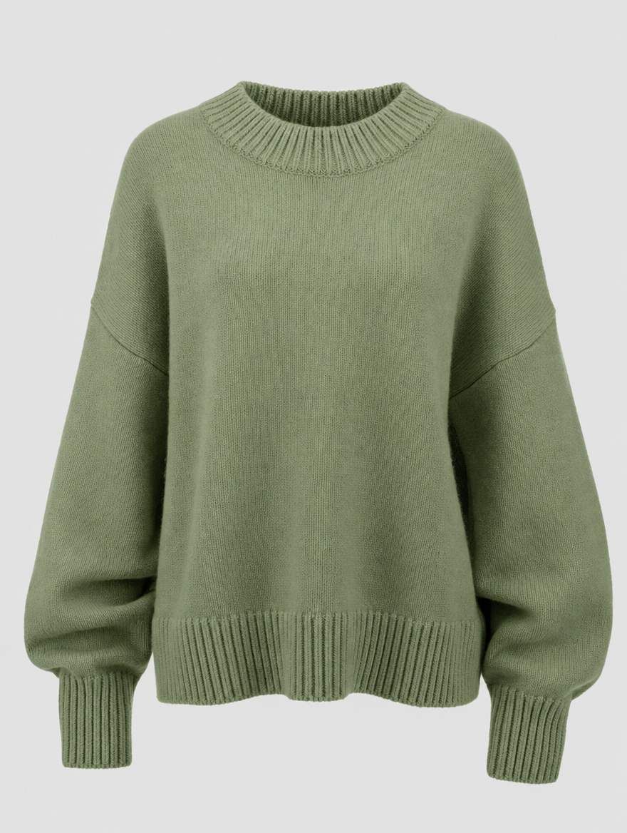 Marden Chunky Knit Sweater in sage green, product shot