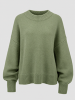 Marden Chunky Knit Sweater in sage green, product shot