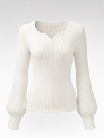 Fenwick Balloon Sleeve Knit in ivory, product shot