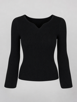 Fenwick Balloon Sleeve Knit in black, product shot