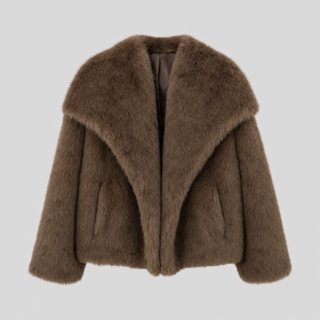Glenmore Faux Fur Coat in brown