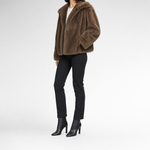 Glenmore Faux Fur Coat worn, side