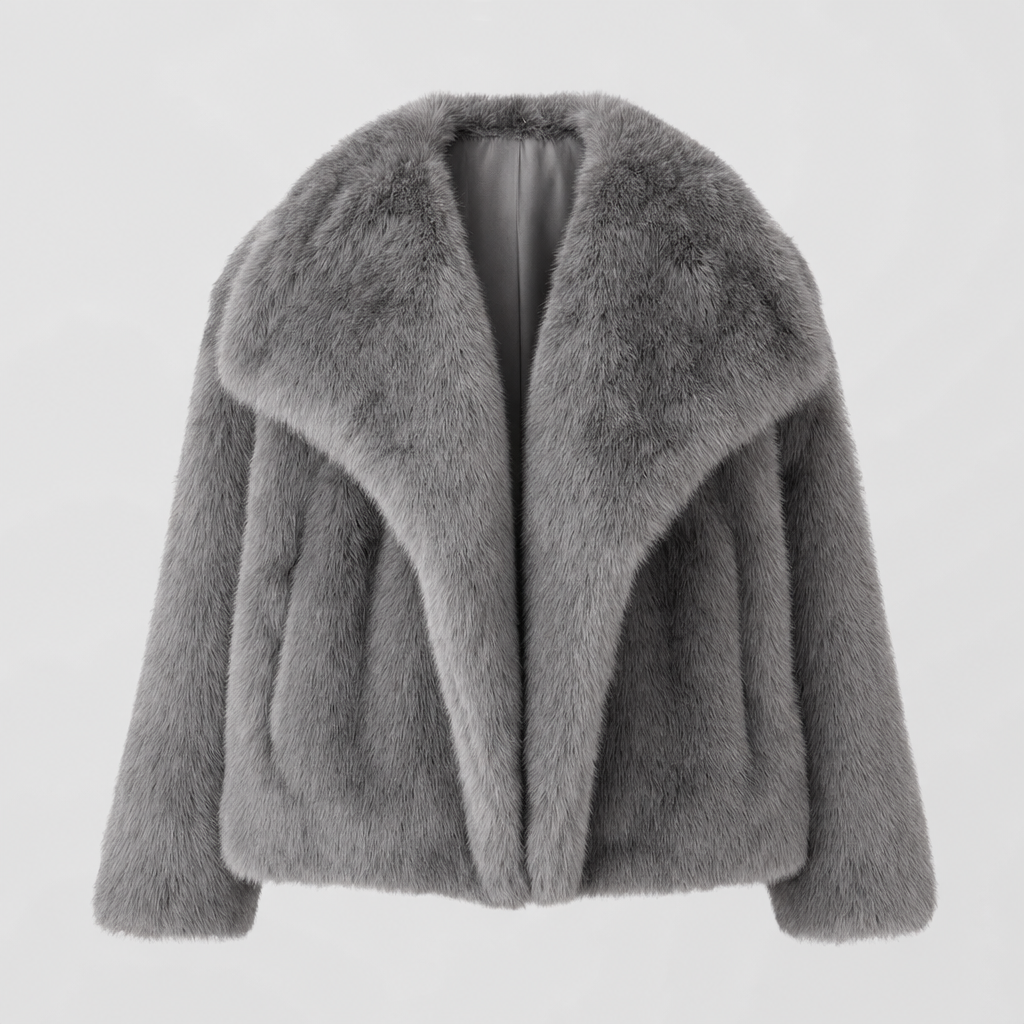 Glenmore Faux Fur Coat in grey