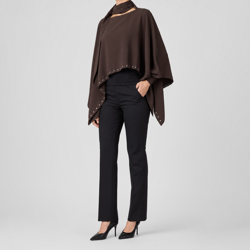 Ingleby Studded Cape Jacket worn, side