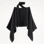 Ingleby Studded Cape Jacket in black