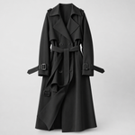 Jesmond Longline Belted Trench in black